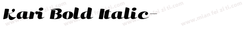 Kari Bold Italic字体转换